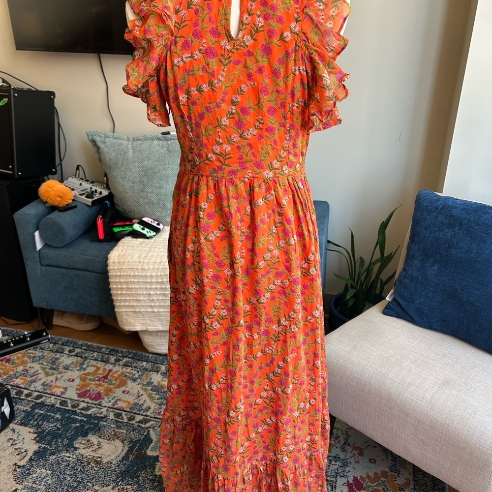 Banjanan Floral Orange Dress - Picture 3 of 4